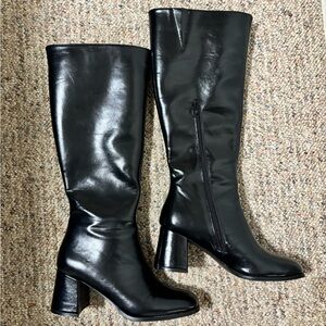 Vero Moda Tall Black Boots Sz 38 (7W)